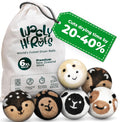 No More Dryer Sheets! Reusable Wool Dryer Balls XL 6-Pack - Reduces Static, Cuts Dry Time, & Softens Naturally