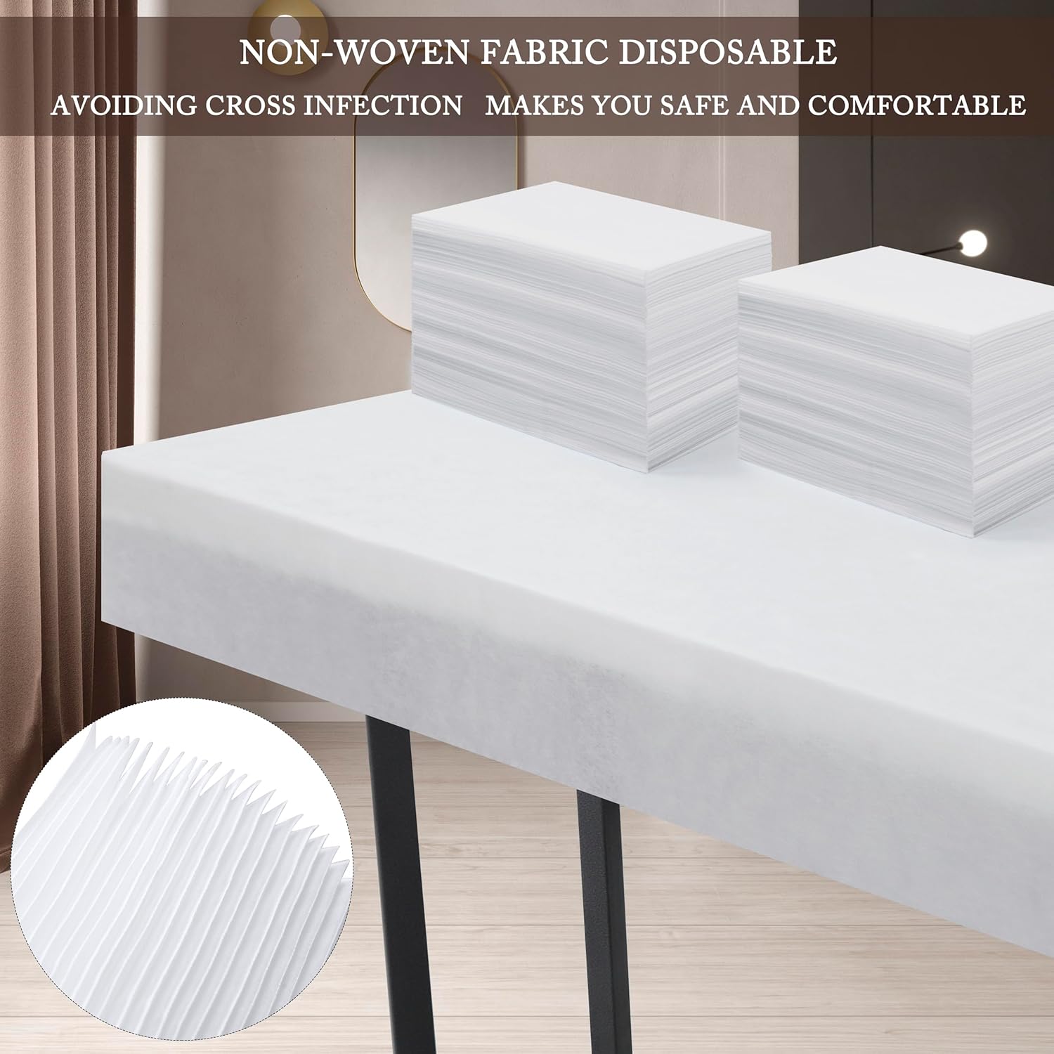 31" x 71" Disposable Bed Sheets for Massage Table Waterproof Massage Table Sheet Soft Non Woven Fabric SPA Bed Cover Breathable for Massage Beauty Tattoos 50PCS (White)