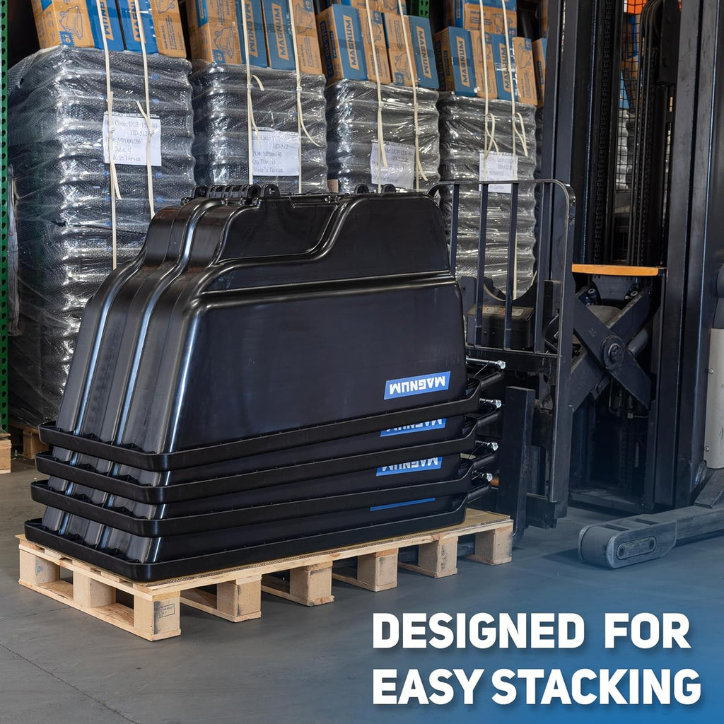 Magnum Tilt Truck, 1/2 Cu. Yd. Capacity Dump Cart with Non-Marking 12” Wheels & 5” Casters for Handling, Transporting on Construction Jobsites, 750 lbs, Trash Cart with Wheels DUC12T-NM-04PK (4-Pack)