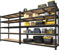 PrimeZone 2 Pack Storage Shelves 48" x 24" x 72" - 5 Tier Heavy Duty Adjustable Garage Storage Shelving, Metal Storage Utility Rack Shelf Unit for Warehouse Pantry Closet Kitchen, Black