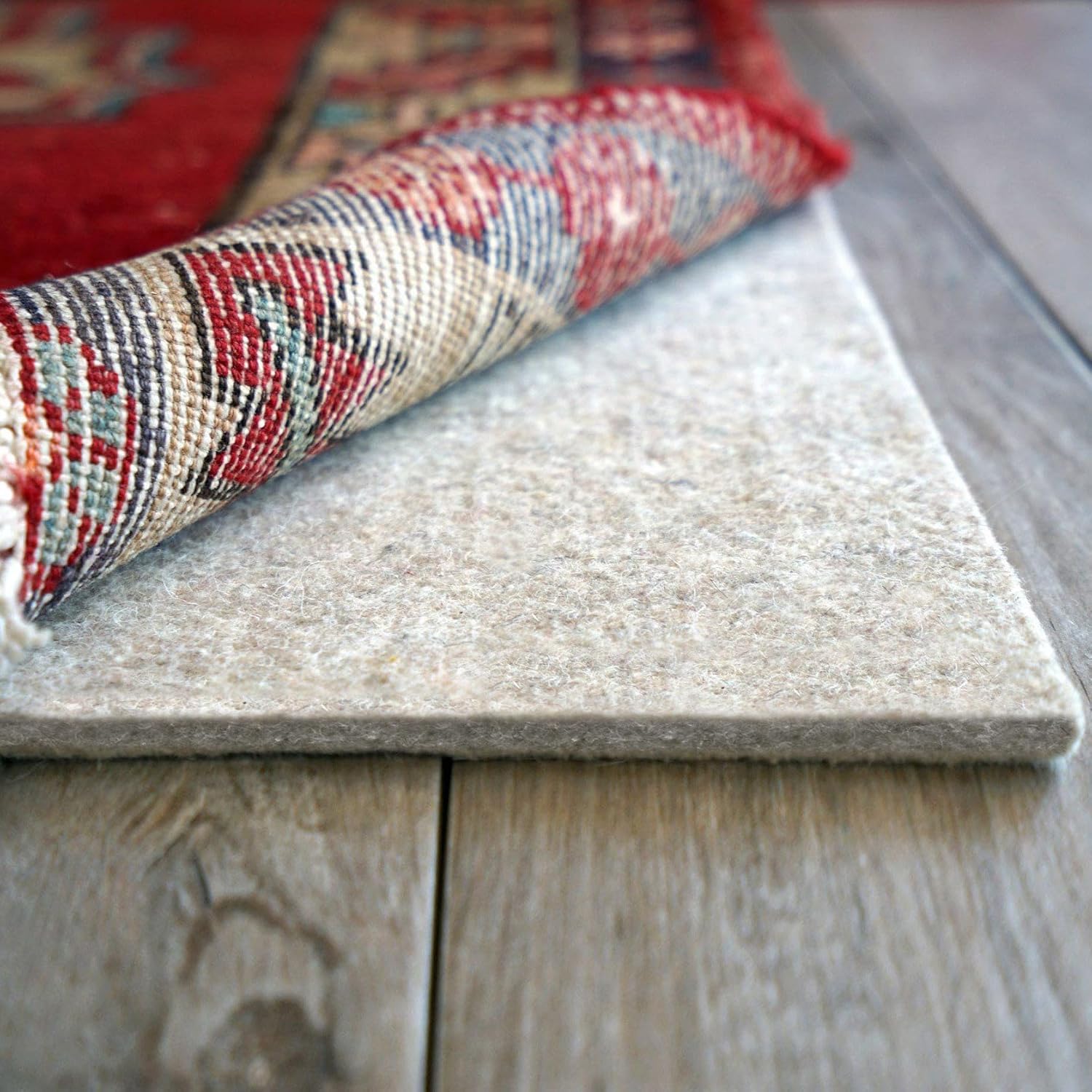 RUGPADUSA - Eco-Plush - 7' Square - 1/4" Thick - 100% Felt - Premium Cushioned Rug Pad - Available in 3 Thicknesses, Many Custom Sizes