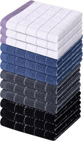 Homaxy 100% Cotton Terry Kitchen Dish Cloths, Ultra Soft and Absorbent Dish Towels for Kitchen, Suitable for Drying and Washing Dishes, 12 Pack, 12 x 12 Inches, Mixed Colour