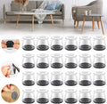24PCS Upgraded Silicone Chair Leg Floor Protectors for Hardwood Floors, Furniture Sliders for Chair Legs, Felt Bottom Furniture Pads, Anti-Slip Round&Square Cap Covers to Scratch and Reduce Noise