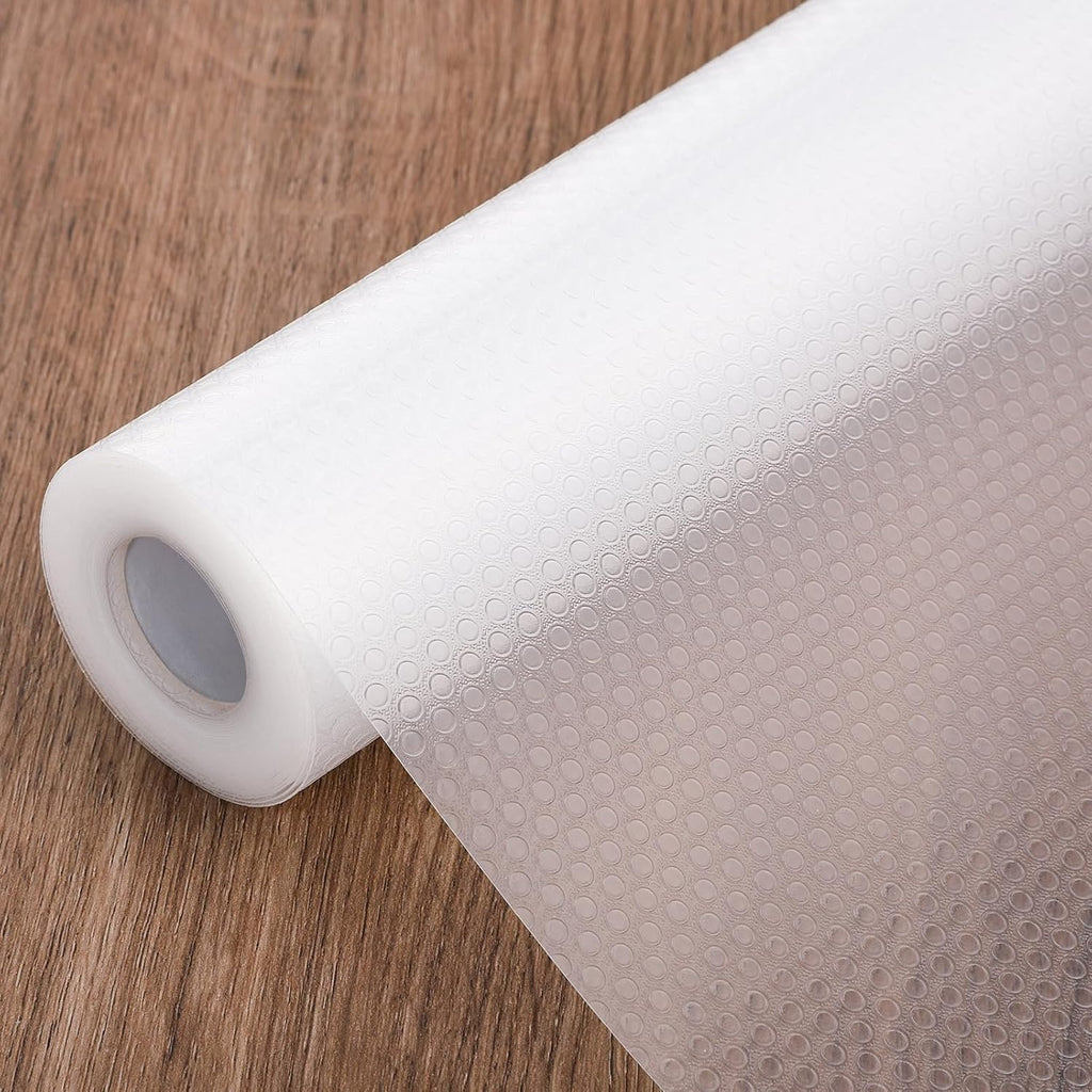 Drawer Liners for Kitchen Cabinets, 23.6"W x 197"L x 0.03"T, Cupboard Liner, Non-Adhesive & Non Slip for Home and Kitchen Shelf, Drawer, Cabinet, Refrigerator, Dresser, Cupboard, RV (Polka Dot)