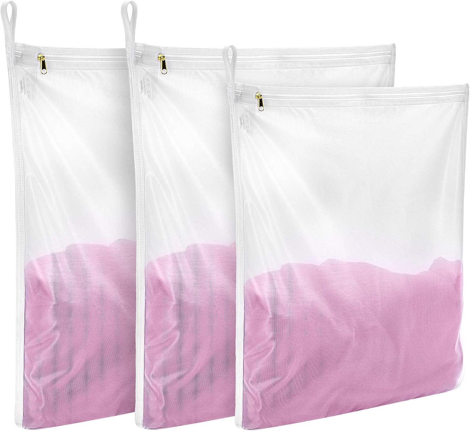 Gogooda Delicates Laundry Bags, Fine Mesh Wash Bag for Lingerie, Underwear, Bra, Silk, Socks with Hanging Loop