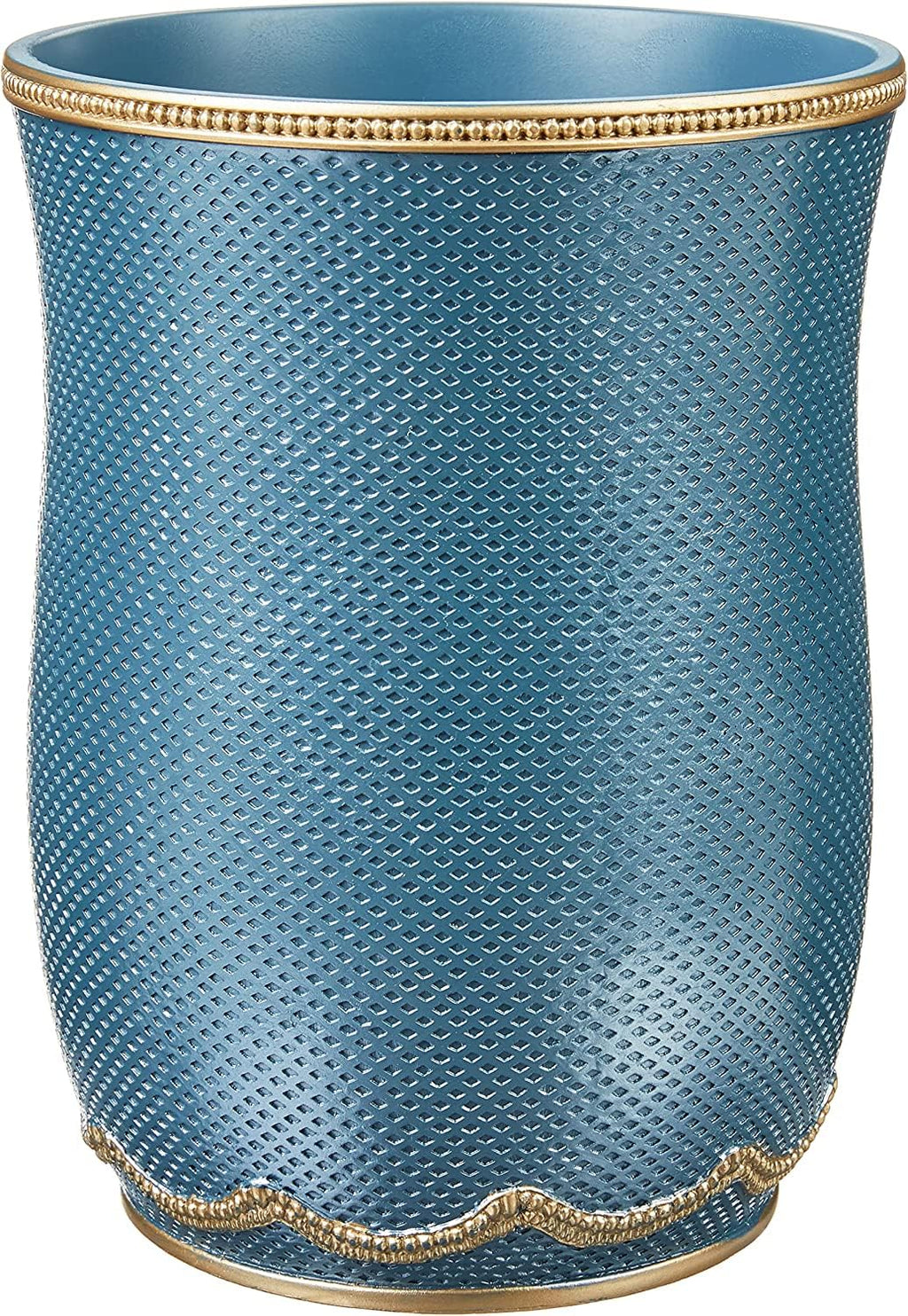 Zahari Home Decorative Trash Can for Bathroom, Office & Bedroom - 2.1 Gallons Stylish & Small Trash Can for Dorms, Desktop & Restroom - Chic Waste Basket for Compact Spaces, Capri