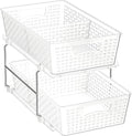 Simple Houseware 2 Tier Bathroom Organizer Tray Pull-Out Sliding Drawer/Under-Sink Storage, Clear