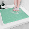 Non-Slip Bathtub Mat, Anti Slip Shower Mat, Fast Drying Bathtub Mats, Foot Scrubber Mat, Anti Slip Mat for Tub, Floor, Bathroom, Kitchen, Home, Hotel (Light Green 24"×24")