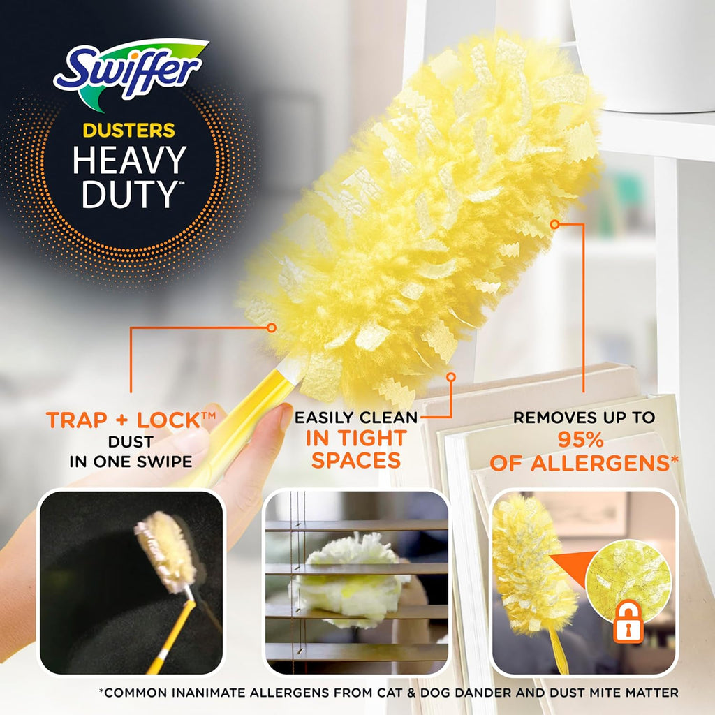 Swiffer Dusters Heavy Duty Multi-Surface Duster Refills for Cleaning, Unscented, 11 Count (Pack of 3)