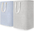 Lifewit 2 Pack Laundry Hamper Large Collapsible Laundry Basket, Freestanding Waterproof Cloth Hamper with Easy Carry Handles in Laundry Room Bedroom Bathroom College Dorm for Adult, Grey&Blue, 2 x 80L