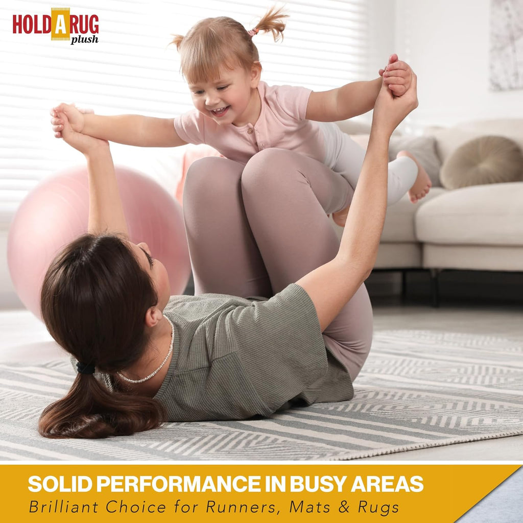 Hold-a-Rug Plush 8'6" x 11'6" Nonskid, Nonslip Rug Pad, Reversible Gripper, ¼ Thick, Safe for All Floors and Carpet, Keep Area Rugs Secure