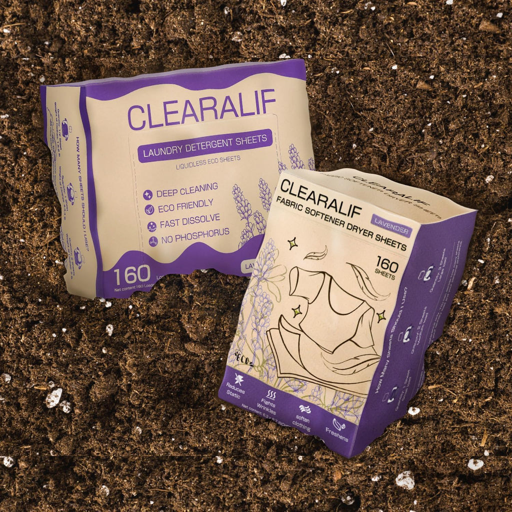 CLEARALIF All in One Laundry Detergent Sheets Kit, Lavender Scent, 160 Loads Laundry Sheets + 160 Drying Sheets, Laundry Set Great for Travel, Softener Sheets Eco Package Friendly & Hypoallergenic