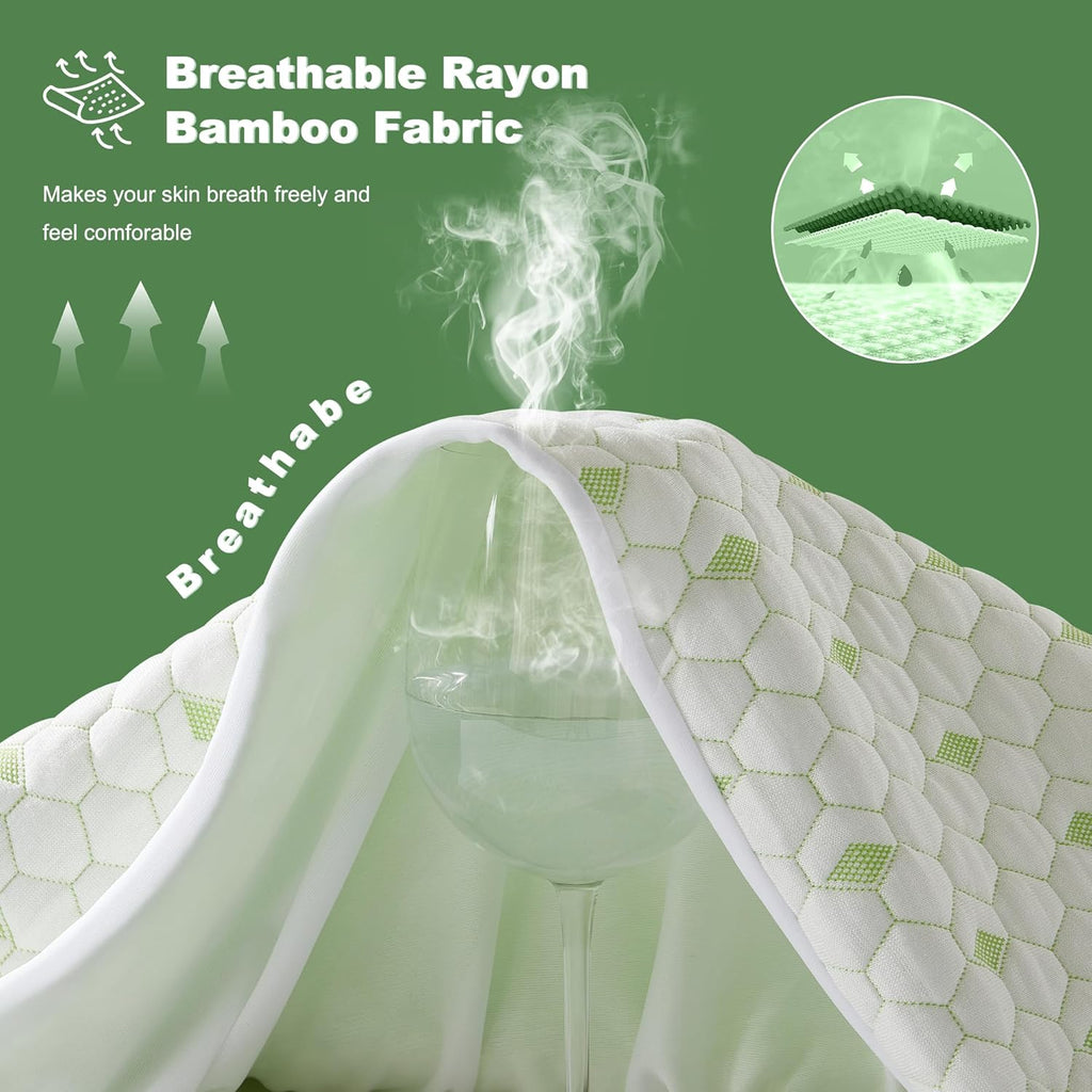 Waterproof Mattress Protector, Twin XL Size Mattress Pad Fitted 6-15" Deep Pocket, 3D Air Fabric Breathable Bed Mattress Cover Noiseless Washable for College Dorm