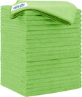 HOMEXCEL Microfiber Cleaning Cloth 20 Pack 11.5 x 11.5 Inch Microfiber Towels for Cars Ultra Absorbent Cleaning Rags Lint Free Cleaning Towels for Household Kitchen, Window Car Green