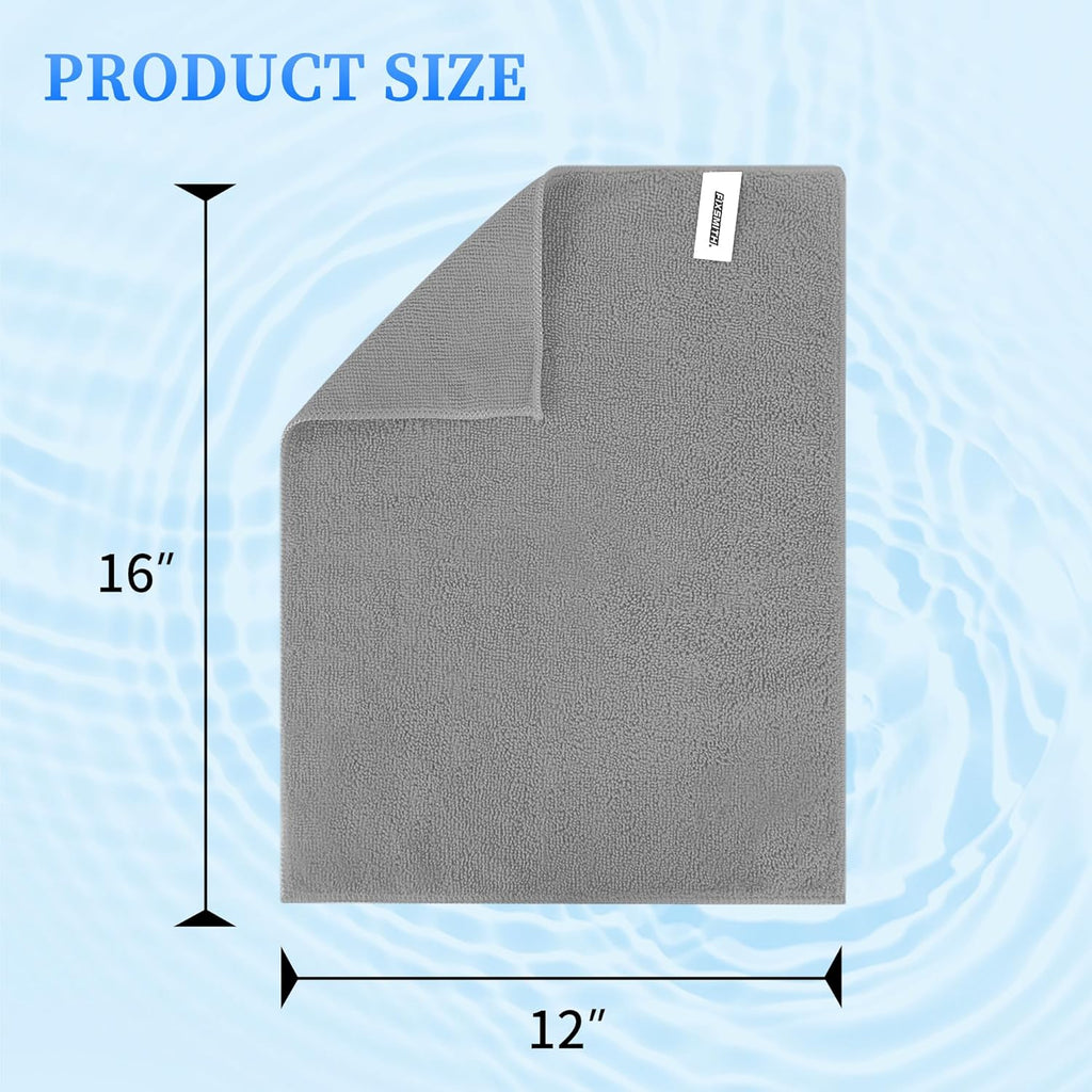 FIXSMITH Microfiber Cleaning Cloth - Pack of 24, Multi-Functional Cleaning Towels, Size: 12 x 16 in, Highly Absorbent Cleaning Rags, Lint-Free, Streak-Free Cleaning Cloths for Car Kitchen Home Office