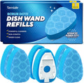 Scrub Dots Dishwand Refills Sponge Heads, Dish Wand Refill, Scrubber Replacement Head, Non Scratch Brush Soap Filled Dispensing Handle,Heavy Duty Dishwashing Pads Dispenser Dishwasher Cleaning