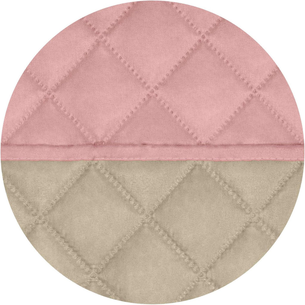 PureFit Reversible Quilted Sofa Cover, Water Resistant Slipcover Furniture Protector, Washable Couch Cover with Non Slip and Elastic Straps for Kids, Dogs, Pets (Oversized Recliner, Pink/Beige)