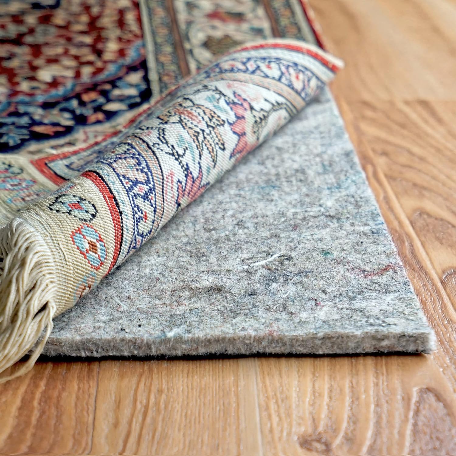 RUGPADUSA - Dual Surface - 7'10" x 10' - 1/4" Thick - Felt + Rubber - Non-Slip Backing Rug Pad - Safe for All Floors
