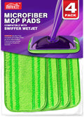 HOMEXCEL Microfiber Mop Pads Compatible with Swiffer Wet Jet-15"x5.5", Reusable and Machine Washable Floor Pad Refills, Mop Head Replacements for Multi Surface Wet & Dry Cleaning, Pack of 4