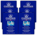Goddard's Silver Polishing Cloth for Jewelry, Remove Tarnish on Plated or Sterling Silver, Gold, Antiques, and Leaves Tarnish Protection, 6 Cloths