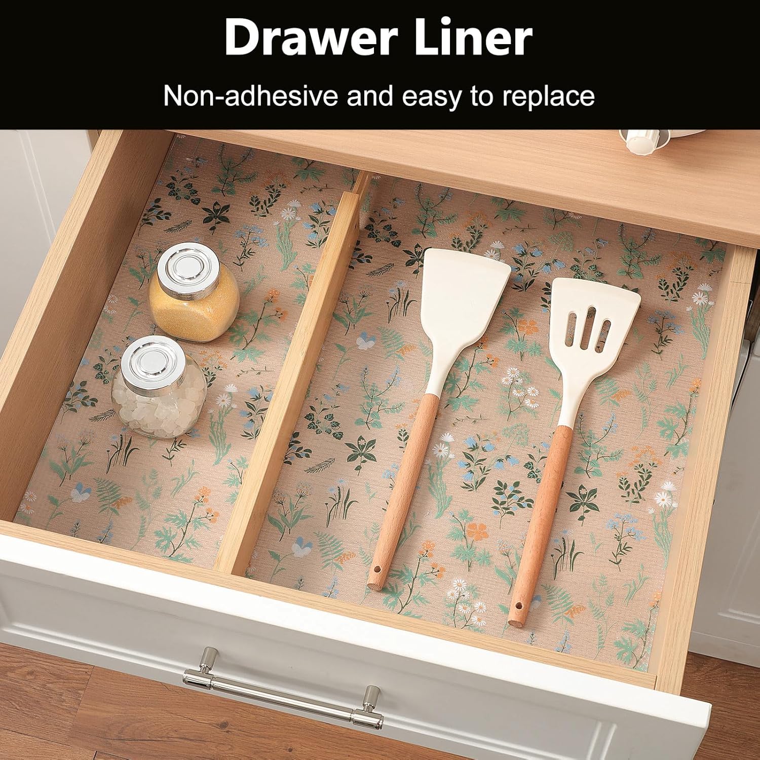 INNOLITES Shelf Liners for Kitchen Cabinets – Drawer Liner Waterproof & Oil-Proof, Non-Adhesive EVA Mat – Durable & Washable – for Shelves, Cupboard, Dresser 23.6" x 360"