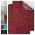J.CARP 2Pcs Linen Repair Patches, Large Self-Adhesive Fabric Patch for Sofas, Couch, Furniture, Car Seats (8 * 11 inches-2PCS Red)