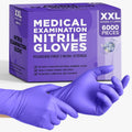 SafeWay Nitrile Disposable Gloves — Multi-Purpose Powder-Free, Non-Latex, Medical Use, and Textured Fingertips for Food Prep, Cleaning, Tattoo, Nursing, Lab, Examination, & More — (6000pcs, 2X Large)