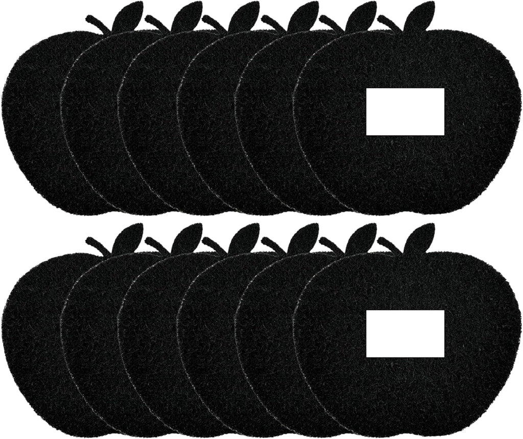 12-Pack Universal Trash Can Odor Absorbing Filters, Activated Charcoal Deodorizer for Trash Cans, Compost Buckets, Countertop and Recycle Bins (Apple)