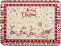 Christmas Moose Dish Drying Mat 18x24 for Winter Santa Claus Kitchen Counter Decor Absorbent Reversible Microfiber Deers Animal Dishes Pad Dish Drainer Rack Mats Kitchen Accessories