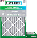 Filterbuy 17x22x2 Air Filter MERV 8 (MPR 700) Dust Defense Replacement (2-Pack), Electrostatic Pleated HVAC AC Furnace Filters, Made in USA (Actual Size: 16.50 x 21.50 x 1.75)