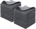 KinHwa Kitchen Washcloths for Dishes Absorbent Microfiber Dish Cloths Quick Dry Dish Rags with Poly Scour Scrub Side Ideal for Kitchen Cleaning (Gray, 12inchx12inch 18 Pack)