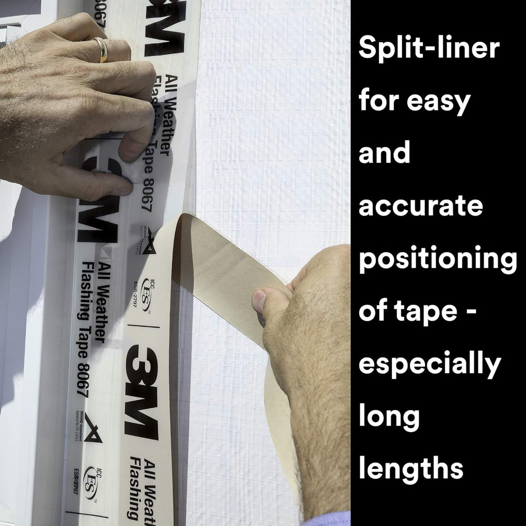 3M All Weather Flashing Tape 8067-3" x 75ft, Waterproof Seals for Doors, Windows in Wood Frame Construction (Pack of 12)