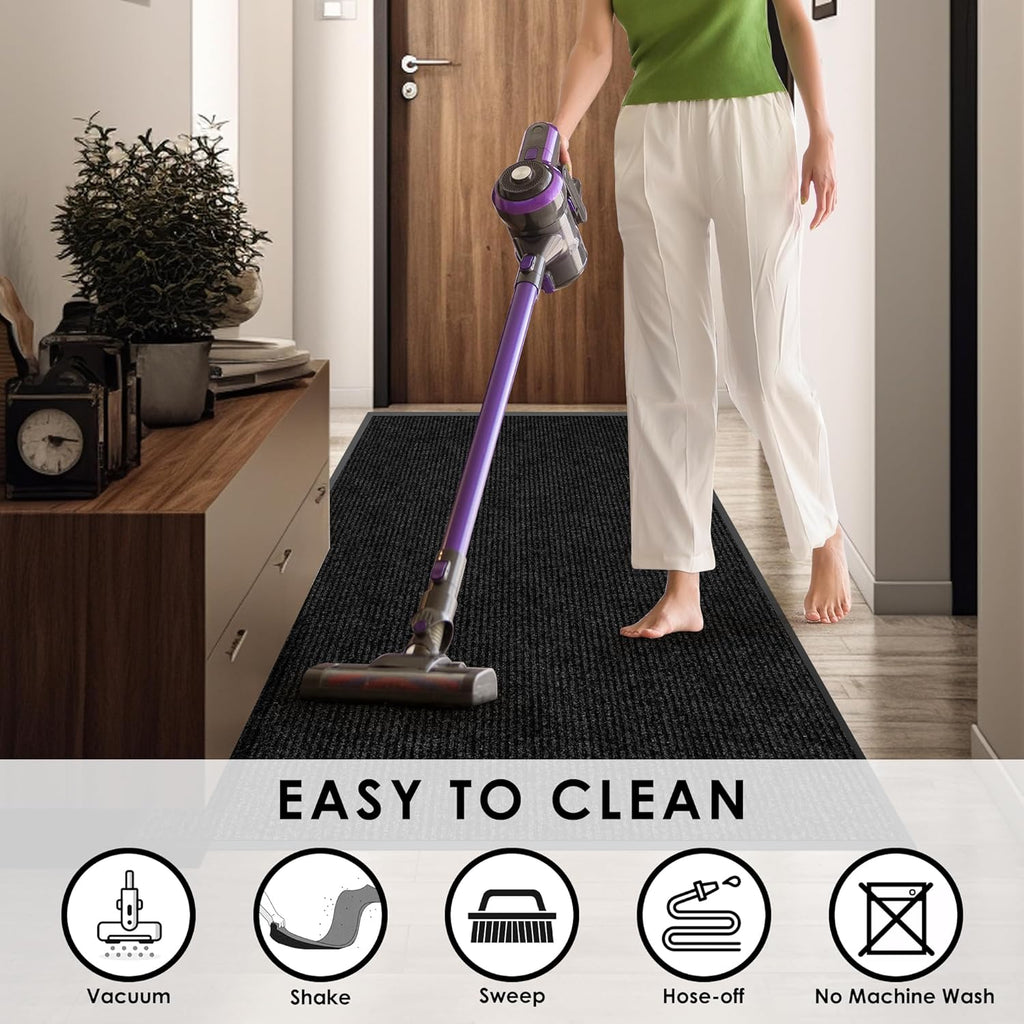 3′ x 39′ Front Door Mat Indoor Outdoor Entrance, Commercial Floor Mat Heavy Duty Dirt Trapper Entryway Doormat, Custom Size Non Slip Rubber Backing Welcome mat, Door Mat for High Traffic Area