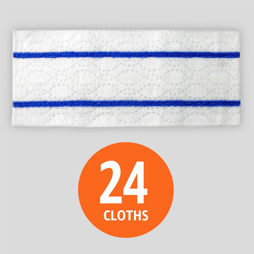 Amazon Basics Wet Mopping Cloth Refills, 24 Count (Fits Swiffer Sweeper Mop Heads)