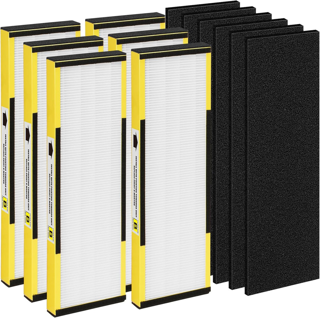 6 Packs FLT4825 H13 True HEPA Replacement Filter B Compatible with AC4300BPTCA, CDAP4500BCA, AC4825, AC4850PT, AC4820, AP2200CA Air Cleaner Purifier