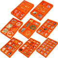 Jewelry Organizer Tray Stackable Velvet Jewelry Trays Drawer Inserts Earring Ring Necklace Organizer Display Case