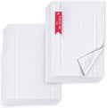 Pearl Linens Pack of 12 100% Cotton Bath Mat 18x25 inches, Soft & Absorbent Quick Dry Bathroom Mat Set, Not Bathroom Rugs, After Shower Mat, Bath Tub Mat, 687 GSM, Machine Washable, White