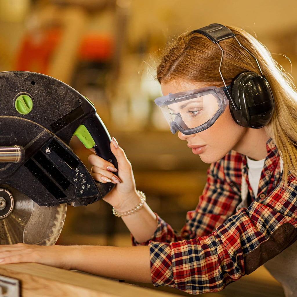 Chemistry Lab Safety Goggles,that Fit Over Glasses,Scientific, Construction, Woodworking, Anti-Fog,Splash,Vent