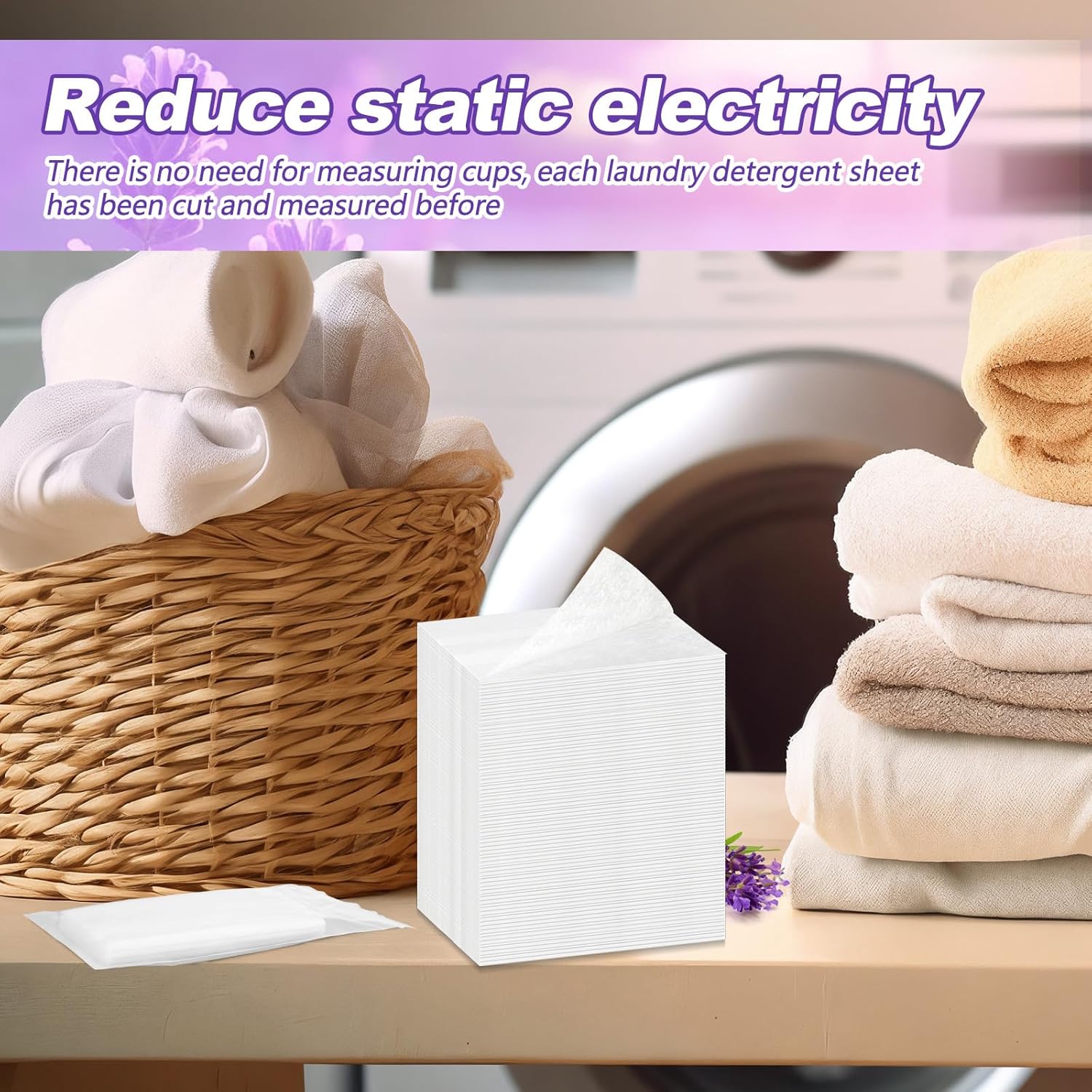 600 Count Dryer Sheets Fabric Softener Fresh Scent Dryer Sheets Bulk Naturally Softens and Removes Static Cling, Ideal for Large Households, Sensitive Skin(Lavender Scent)