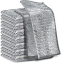 Multipurpose Wire Miracle Cleaning Cloths, Magnifying Wire Dishwashing Rags for Wet and Dry Mesh Microfiber Cleaning Cloth for Metal, Kitchen, Dishes
