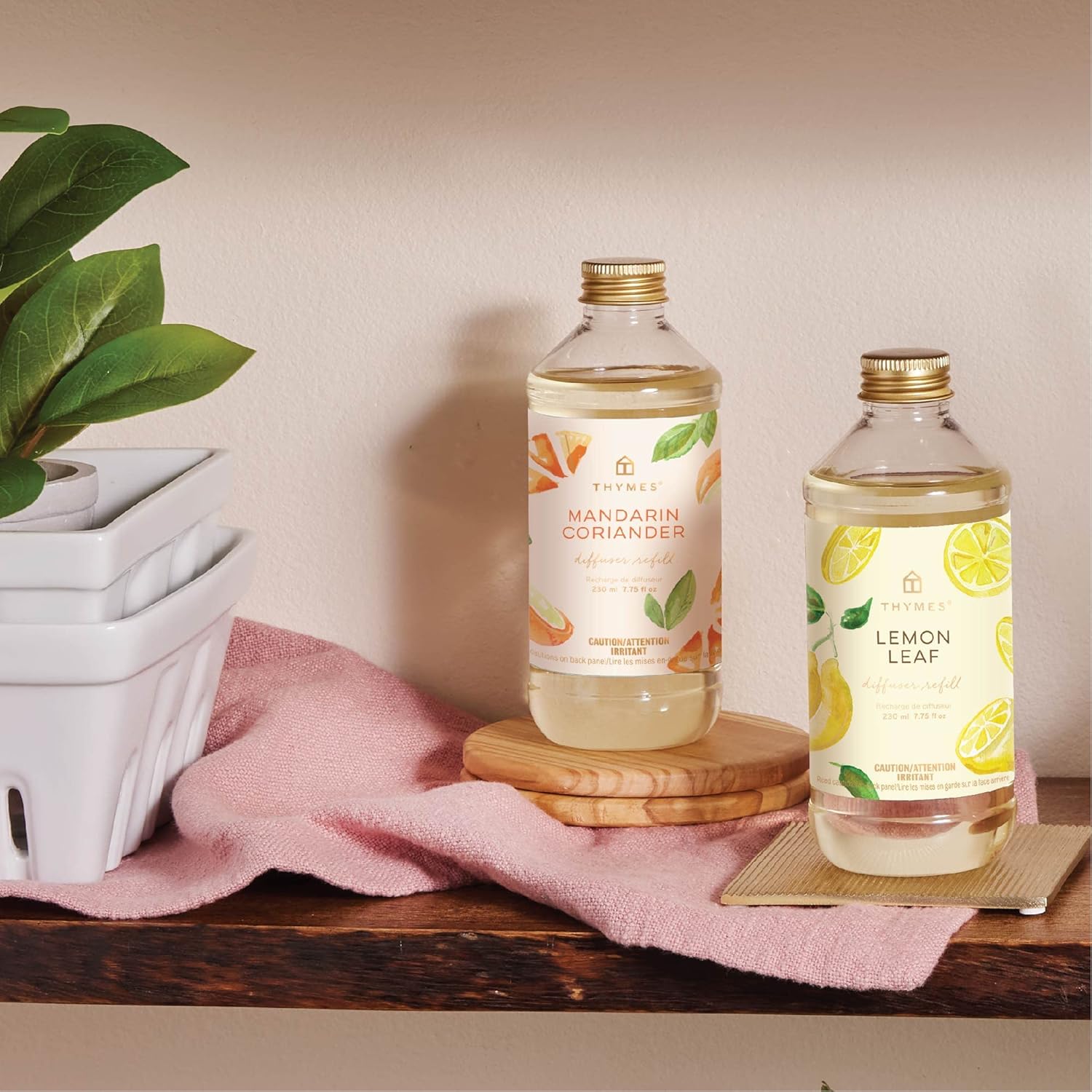 Thymes Mandarin Coriander Reed Diffuser Oil - Room Fragrance Oil - Flameless Home Fragrance7.75 Fl Oz