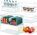 8 PACK Freezer Organizer Bins Clear Stackable Storage Bins with Side Handles for Fridge Organization and Storage Home Organization Must Haves