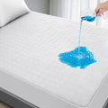 Waterproof Mattress Protector Queen Size - Breathable, Noiseless, Ultra-Soft Bed Cover, Mattress Pad Cover with Deep Stretchable Pockets 8"-21" (White)