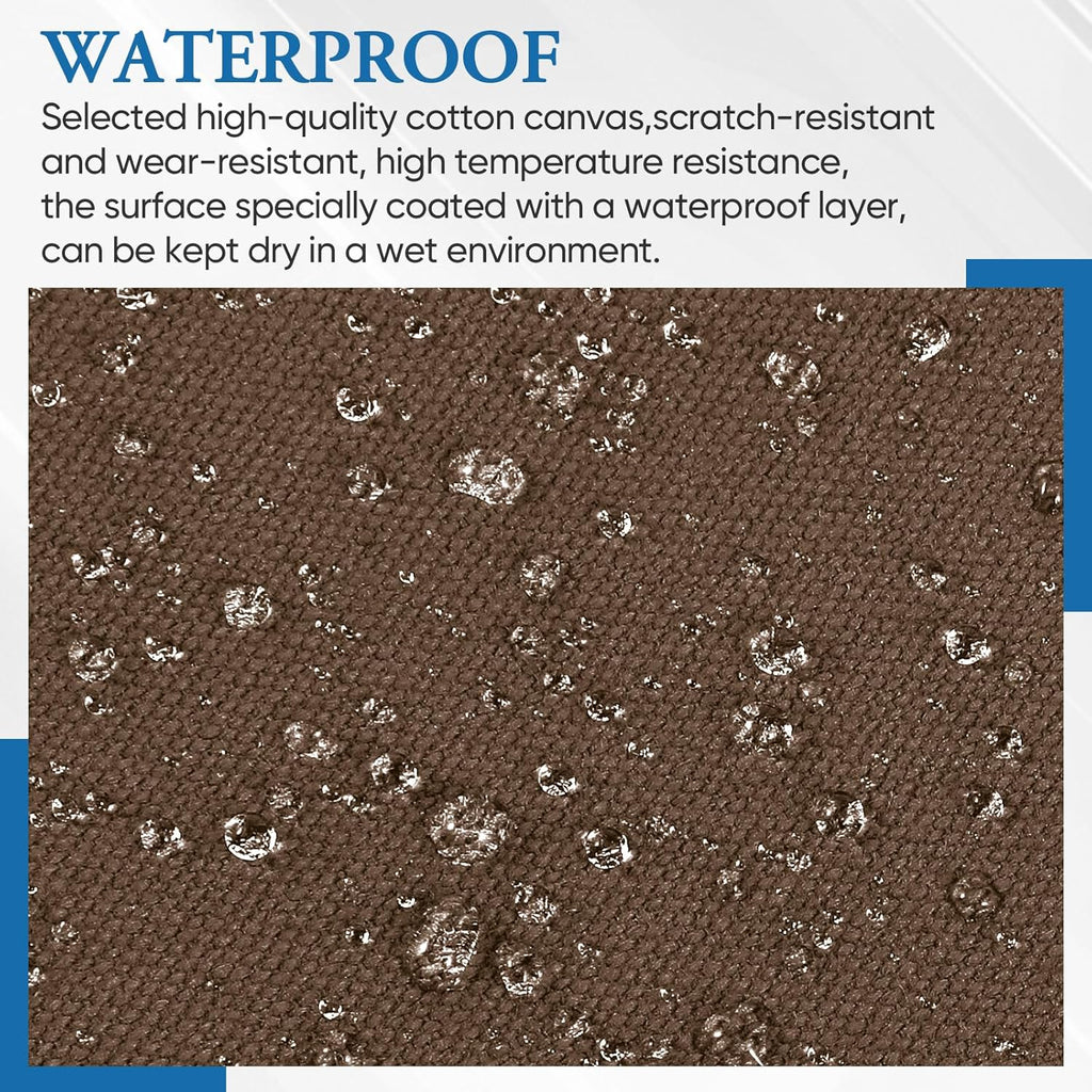 Canvas Patch 5.5 x 8 Inches 6Pcs Self-Adhesive Waterproof Canvas Patch Kit for Repairing Tents,Sofas,Boat Covers,Camping Chair,Awnings,Car Seats.(Brown)