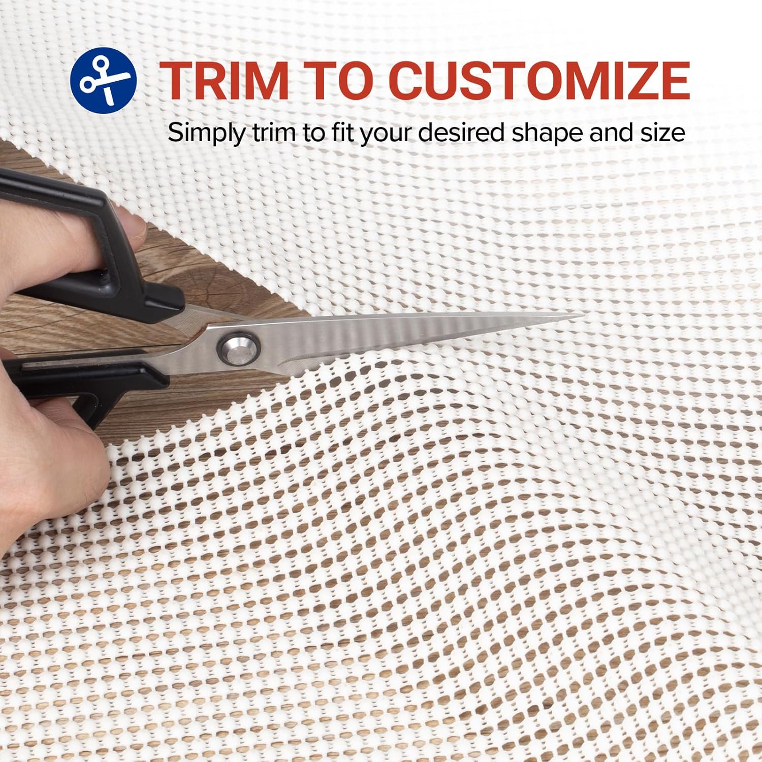 Non-Slip Rug Pad Gripper 3x5 Feet, Anti Skid Mat for Under Area Rugs, Keeps Rugs in Position and Safe, Thick Cushioned Carpet Pad for Hardwood Floors Protection