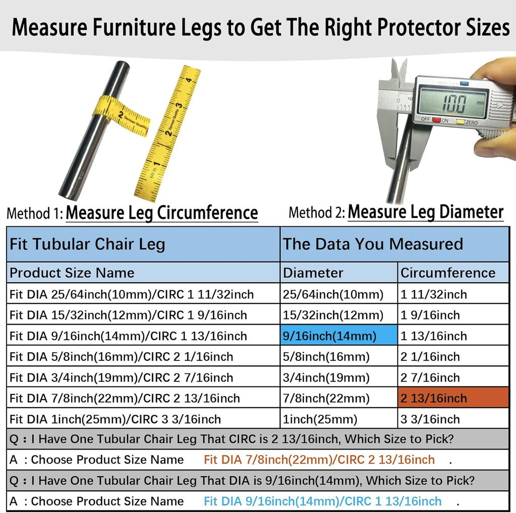 Rectangle U Shaped Chair Leg Tips Caps with Felt Pads,Furniture Feet Protector Slide Smoothly Glides No Scratches No Noise Protect Hardwood Floor,Fit 10mm(25/64inch) Diameter Tubular Leg (White 8PCS)