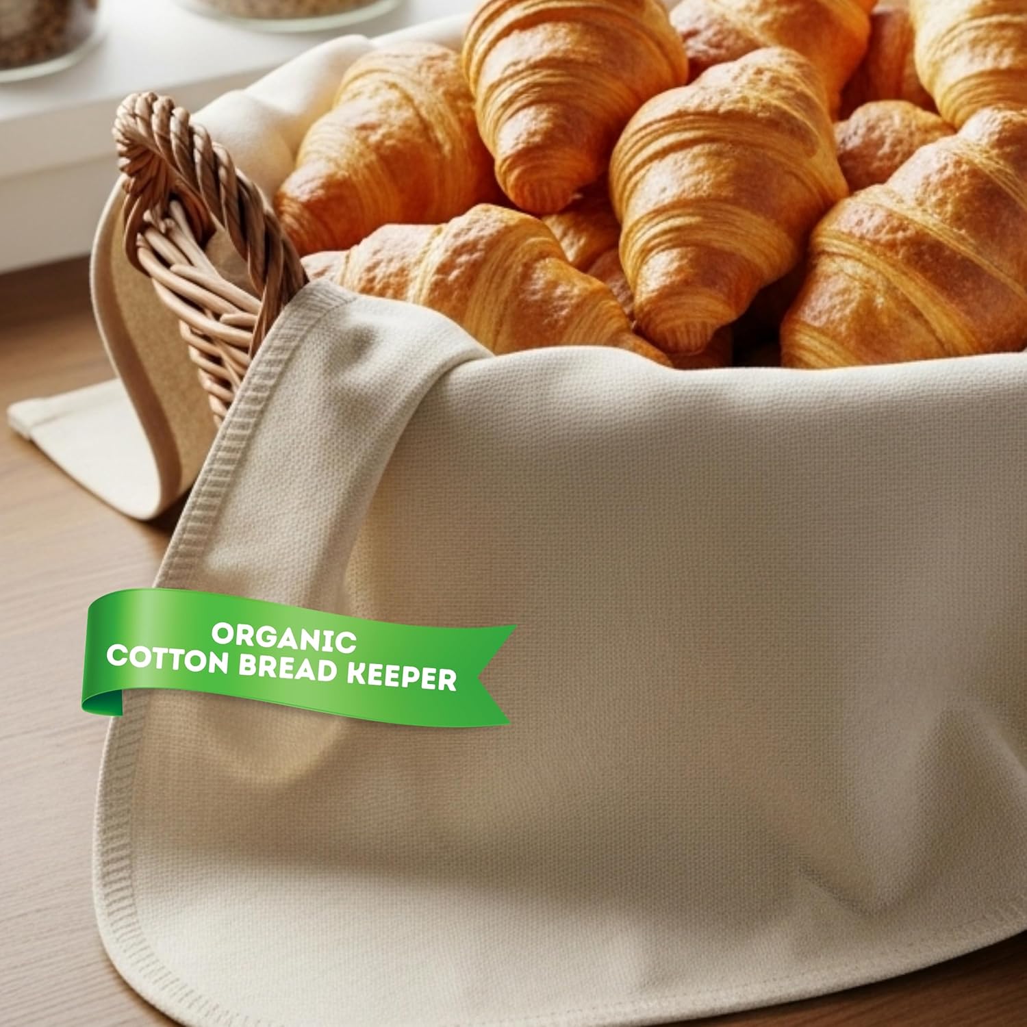 WHITEWRAP Unbleached Flour Sack Towels for Bread Proofing – Thick Cotton Baking Cloth for Baguettes, Ciabatta & Pastries – Reusable 28"x28" Towels, Set of 6