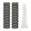 Shappy 20 Pieces Lint Traps Washing Machine Drain Hose Filter Stainless Steel Snare Laundry Mesh Washing Machine Lint Trap Catcher with 20 Pcs Pieces Cable Ties