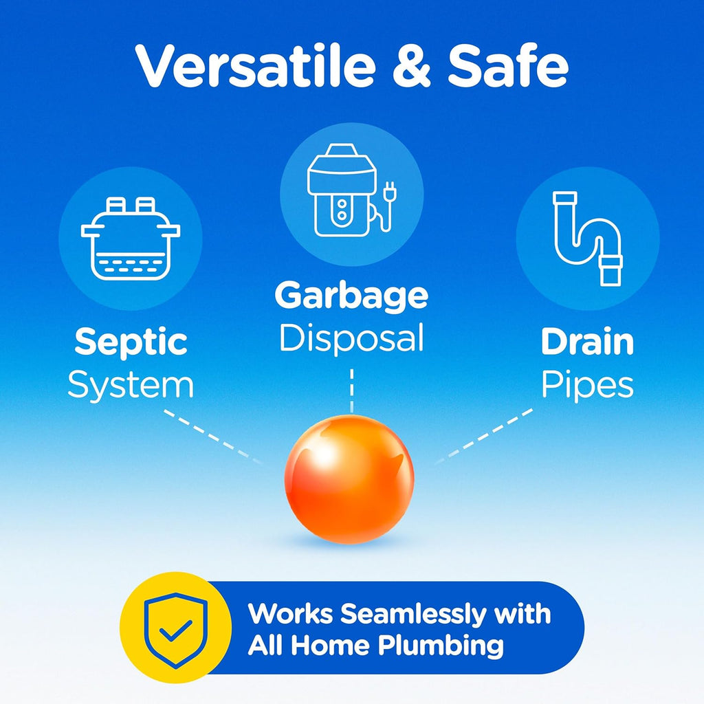 COMPAC HOME Plink Garbage Disposal Cleaner and Deodorizer, Air Fresheners for Garbage Disposal, Orange Scent, Home Cleaning Products for Kitchen Sink and Clogged Drains, Pack of 2 - 40 Count Total