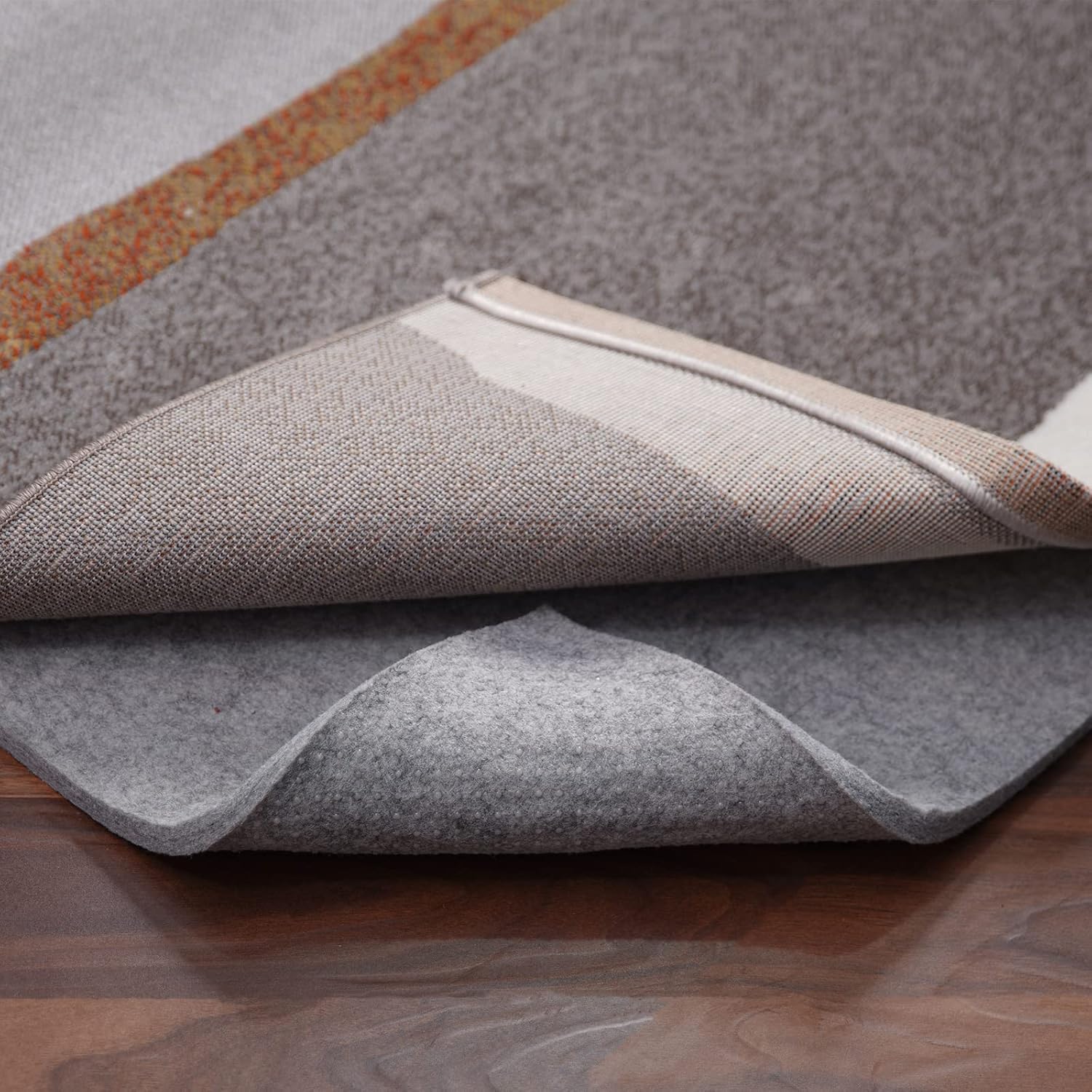 Non Slip Rug Pad Gripper - 10x14 Feet 1/8” Extra Thick Felt Under Rug for Area Rugs and Hardwood Floors,Super Cushioned Non Skid Carpet Padding